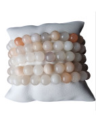 Bracelet Aventurine Rose Pierres Rondes