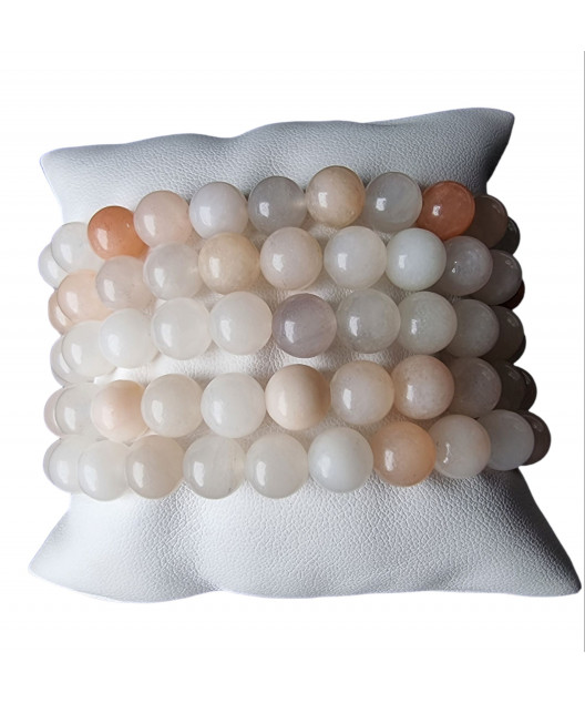 Bracelet Aventurine rose pierres rondes
