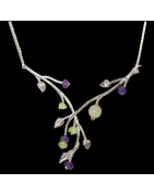 Collier Améthyste Péridot & Jade Argent 925