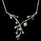 Collier Améthyste Péridot & Jade Argent 925
