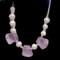 Collier Améthyste & Perles sur cordon