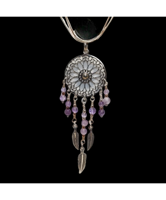 Pendentif Améthyste sur chaîne Argent 925