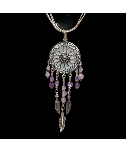 Pendentif Améthyste sur chaîne Argent 925