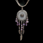 Pendentif Améthyste sur chaîne Argent 925