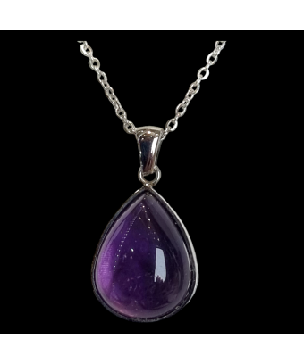 Pendentif Améthyste Argent 925 avec chaîne