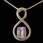 Pendentif Quartz rose avec chaîne Argent 925