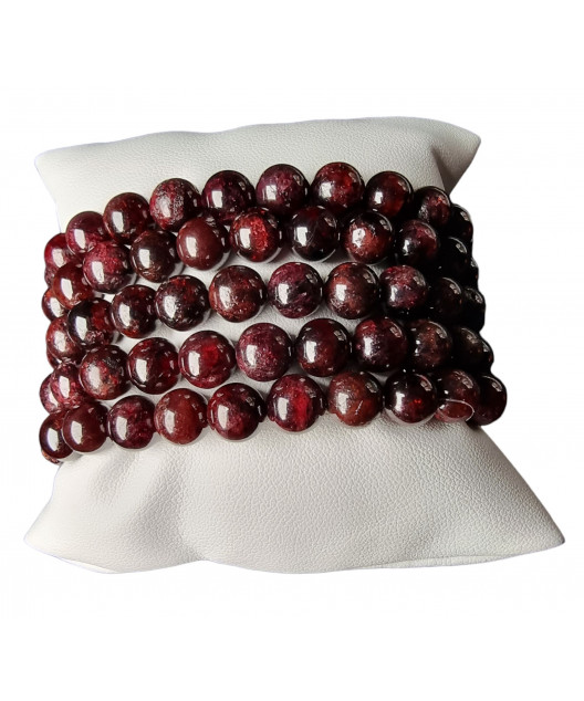 Bracelet Grenat Pierres rondes (s)
