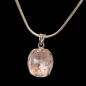 Pendentif Quartz rose avec chaîne Argent 925