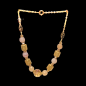 Collier Quartz rose avec inserts dorés