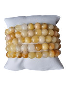 Bracelet Aventurine jaune Pierres rondes (s)