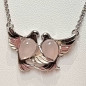 Pendentif Quartz rose Oiseau Argent 925