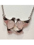 Pendentif Quartz rose Oiseau Argent 925