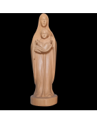 Statue en Bois de néflier de Madagascar Vierge à l'enfant