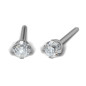 Kit de perçage oreilles + boucles d'oreilles acier chirurgical Zircon griffé 3mm