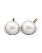 Kit de perçage oreilles + boucles d'oreilles acier chirurgical doré Perle blanche 5mm
