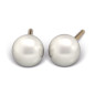 Kit de perçage oreilles + boucles d'oreilles acier chirurgical doré Perle blanche 5mm