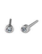 Kit de perçage oreilles + boucles d'oreilles acier chirurgical cristal serti 2mm