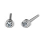 Kit de perçage oreilles + boucles d'oreilles acier chirurgical cristal serti 2mm