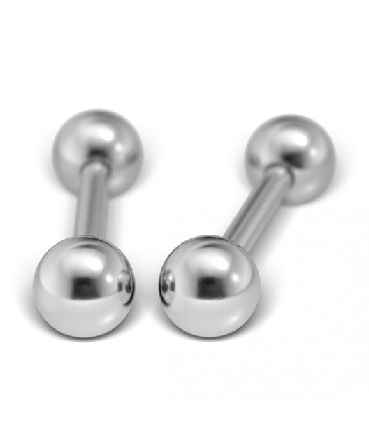 Kit de perçage oreilles + boucles d'oreilles acier chirurgical Boule 3mm