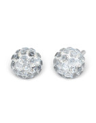 Kit de perçage oreilles + boucles d'oreilles acier chirurgical Fireball cristal