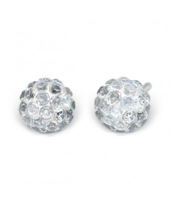 Kit de perçage oreilles + boucles d'oreilles acier chirurgical Fireball cristal