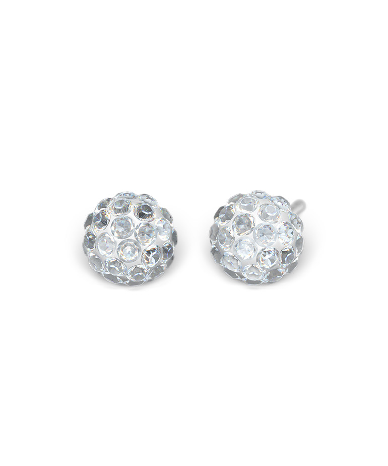 Kit de perçage oreilles + boucles d'oreilles acier chirurgical Fireball cristal