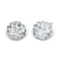 Kit de perçage oreilles + boucles d'oreilles acier chirurgical Fireball cristal