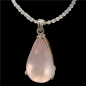 Pendentif Quartz rose & collier Pierre de lune Argent 925