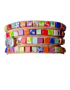 Bracelet Jaspe Impérial naturel 7 chakras sur cordon