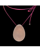 Pendentif Quartz rose sur cordon réglable