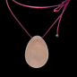 Pendentif Quartz rose sur cordon réglable