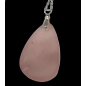Pendentif Quartz rose avec bélière sur chaine