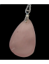 Pendentif Quartz rose avec bélière sur chaine