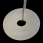 Pendentif Quartz rose Donut avec chaine