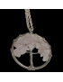 Pendentif Quartz rose Arbre de vie