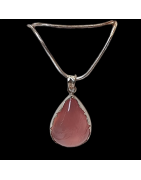 Pendentif Quartz rose avec chaîne Argent 925