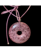 Pendentif Donut Charoïte sur cordon réglable