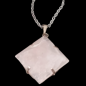 Pendentif Quartz rose Pyramide avec chaîne
