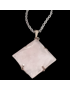 Pendentif Quartz rose Pyramide avec chaîne