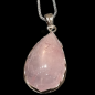 Pendentif Quartz rose avec chaîne Argent 925