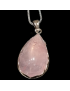 Pendentif Quartz rose avec chaîne Argent 925