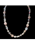 Collier Quartz rose pierres rondes et inserts billes