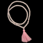 Collier Mala Quartz rose 108 pierres rondes 8mm