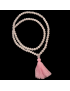 Collier Mala Quartz rose 108 pierres rondes 8mm