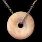 Pendentif Nacre rose Donut sur chaîne