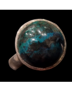 Bague Chrysocolle Argent 925 Taille 57