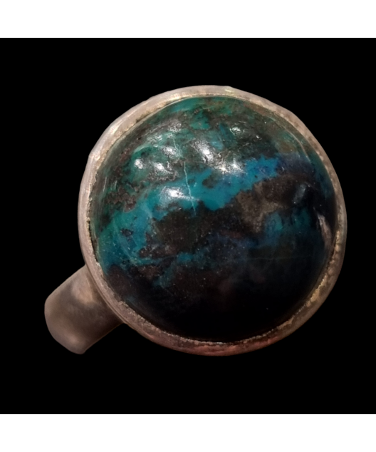 Bague Chrysocolle Argent 925 Taille 57