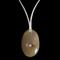 Pendentif Agate du Botswana sur cordon réglable