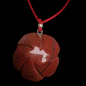 Pendentif Jaspe rouge sur cordon réglable