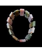 Bracelet Agate mousse lamelles
